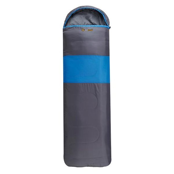Oztrail - Kennedy Hooded Sleeping Bag (+10 Degress Celsius) Blue