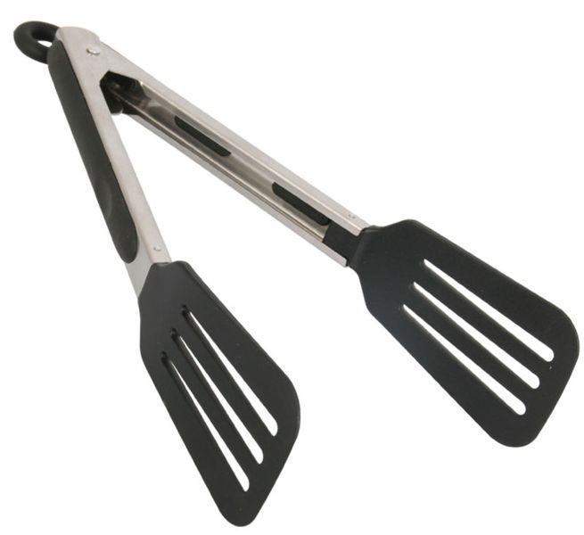 Bulk Pack x 3 Serving Tongs Nylon - 26cm With Handle Lock