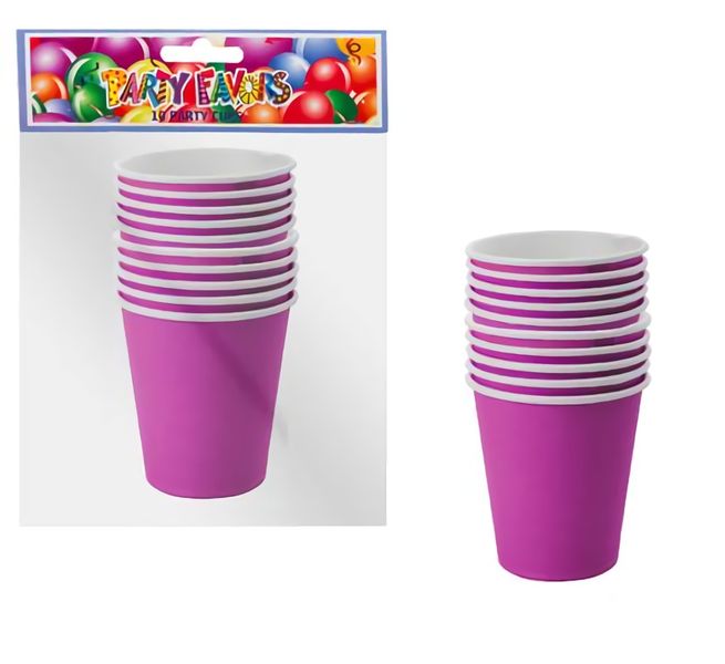 Bulk Pack x 6 Party Cups - Purple - 10 Piece Per Pack