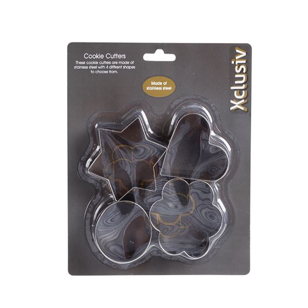 Bulk Pack x 3 Cookie-Cutters Stainless Steel - 4 Piece Per Pack Hillhouse