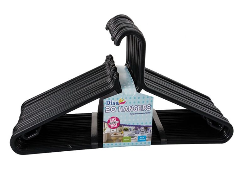 Bulk Pack x 4 Clothes Hangers Plastic - 20 Piece Per Pack