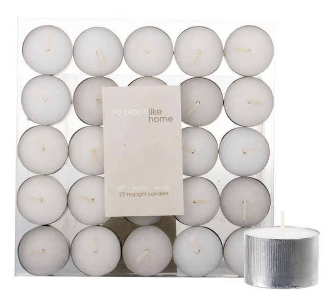 Bulk Pack x 4 Candle Tea-Light White - 3.5cm X-Large - 25 Piece Per Box
