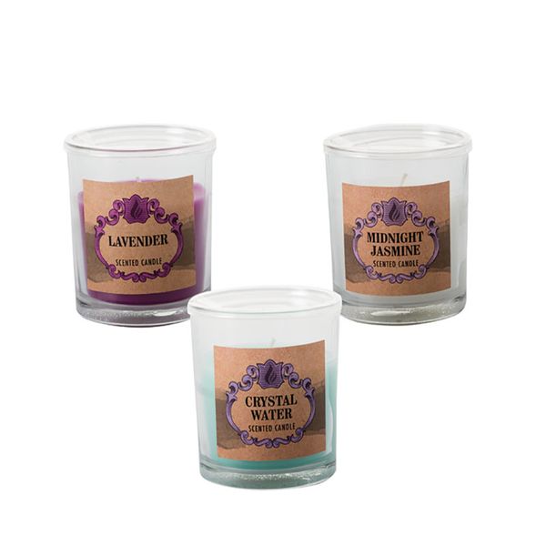 Bulk Pack x 3 Candle In Glass Holder - 8cm High Scent