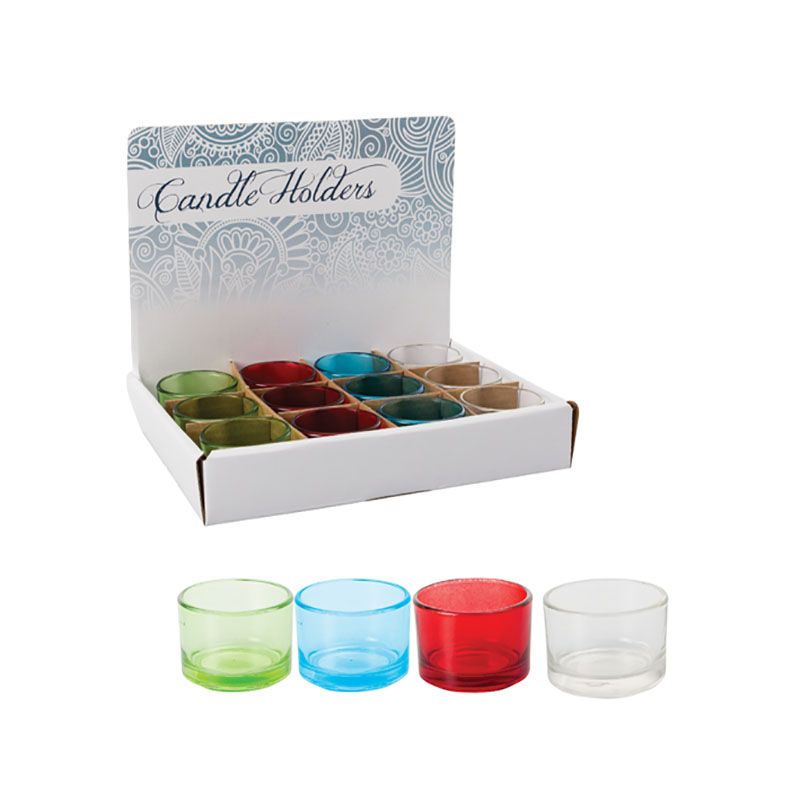 Bulk Pack x 12 CandleHolder Glass TLite Round 5cm Buy Online in