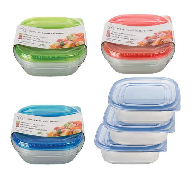 Bulk Pack x 4 Container Set Lite - 750ml - 3 Piece Per Pack