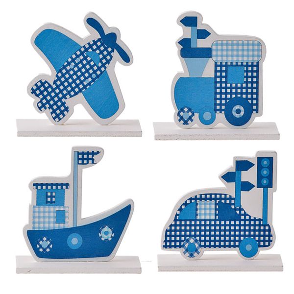 Bulk Pack x 4 Ornament Decor Plaque Transport 10cm Assorted