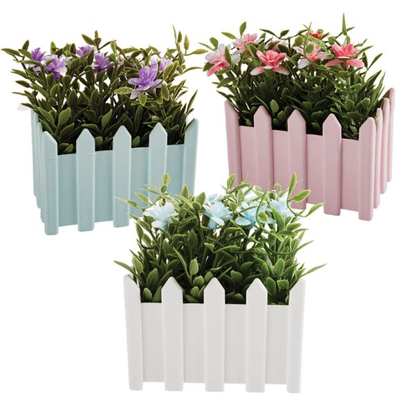Bulk Pack x 3 Flower In-Pot Plastic Fence Freesia 11cm Assorted