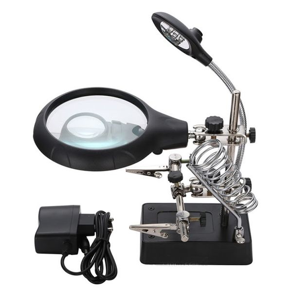 5 LED Auxiliary Clip Magnifier AC/DC Interchangeable