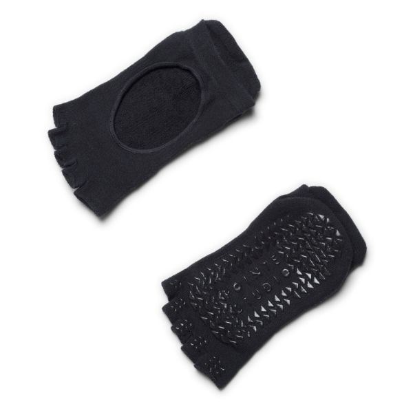 Pointe Studio Women's Toeless Grip Socks - Black