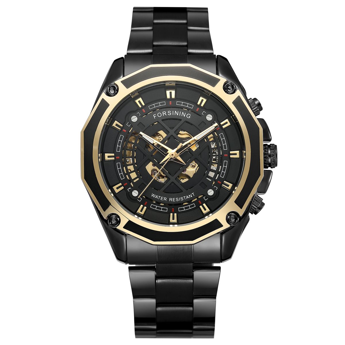 Forsining Omero Automatic Mens Watch -Black/Gold | Shop Today. Get it ...