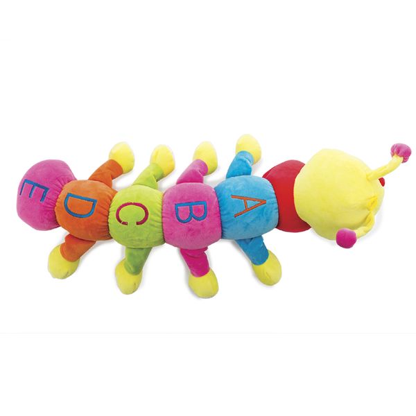 Plush Bright Caterpillar with Foambeads 28cm - Alphabets (3 Pack)