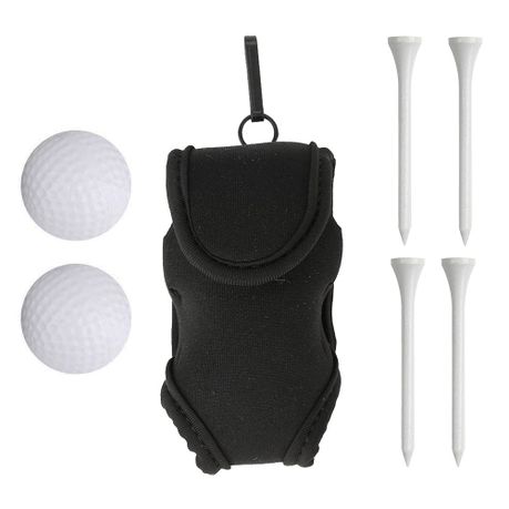 1pc Golf Ball Bag Pouch With 3 Balls, 3 & Mini Waist Pack, For Golf Course  Accessories, Neoprene Material, Available In 2 Colors