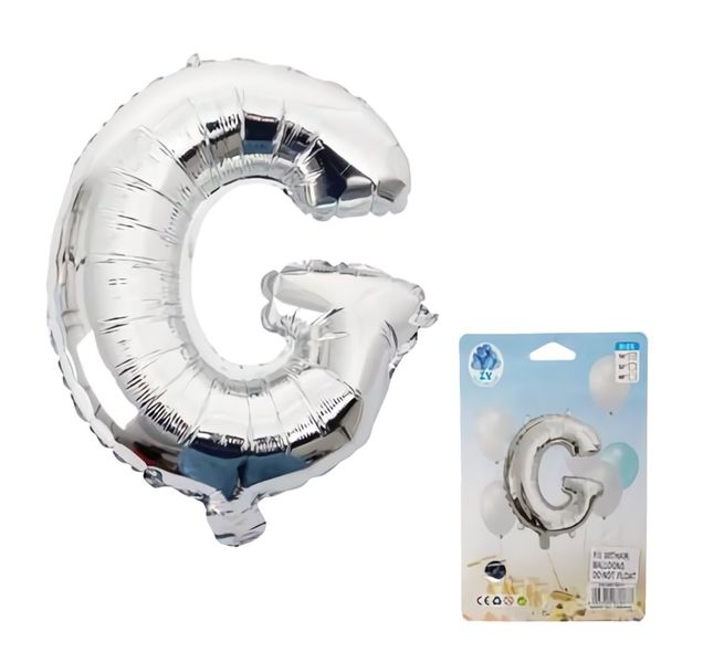Balloons Foil Silver G 35cm Tall