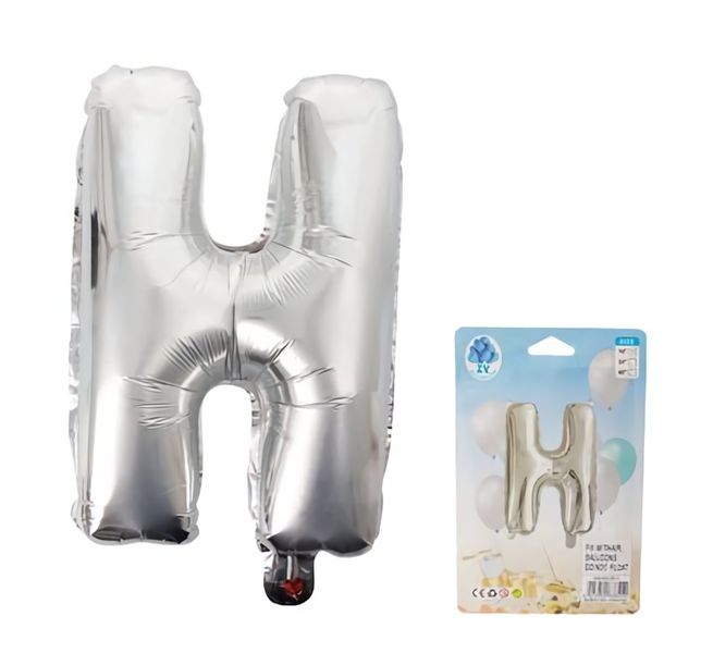 Balloons Foil Silver H 35cm Tall