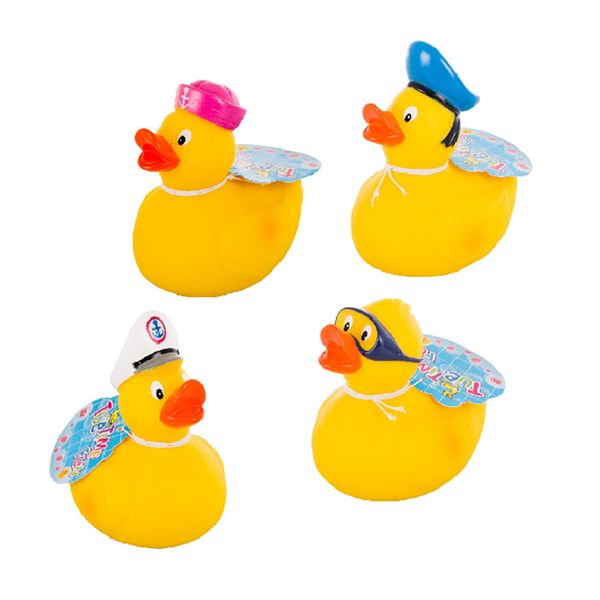 Bulk Pack x 4 Baby Bath Vinyl Military Duck 8.2cm