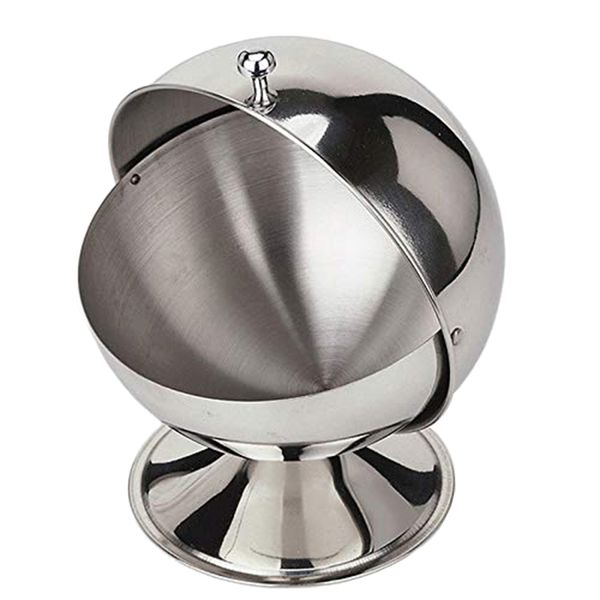 Stainless Steel Spherical Seasoning Cans Salt Bottle Spices Jar