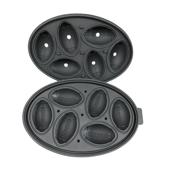 3D Rugby Shape Silicone Ice Cube Tray With Lid