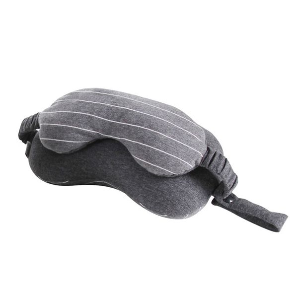 2-in-1 Portable Travel Sleeping Eye Mask Pillow - Dark Gray