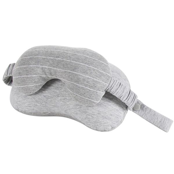 2-in-1 Portable Travel Sleeping Eye Mask Pillow - Dark Gray
