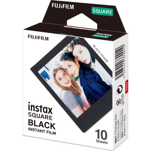 Fujifilm Instax Square Film Black Frame Pack of 10
