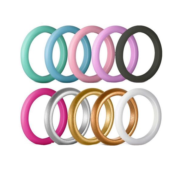 Silicone Ring 10 Set Ladies Size 5