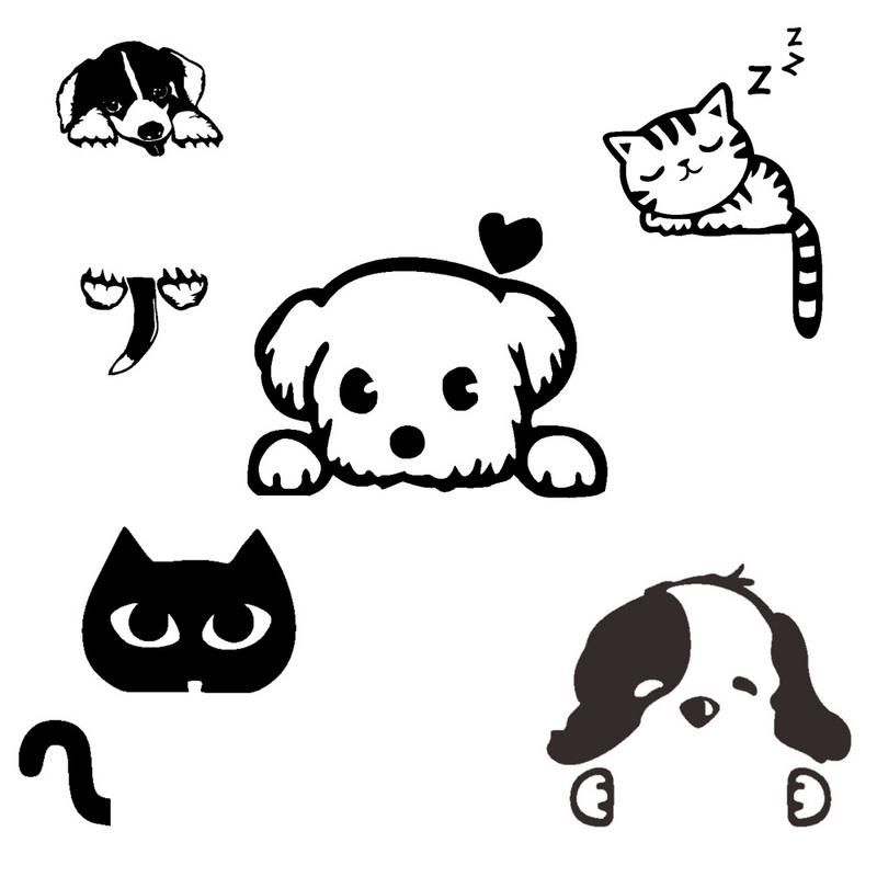 Wall Stickers 5 Sets Cats And Dogs Shop Today. Get it Tomorrow
