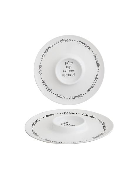 Home Classix snack platter white / black wording