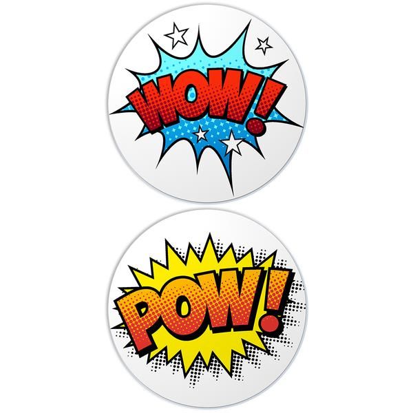 MugNolia Comic Words 3 Coaster Set