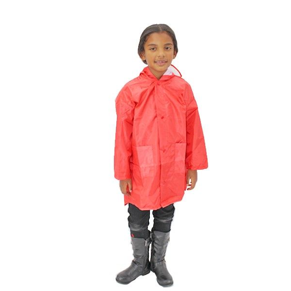Kids Dinosaur Raincoat - Red