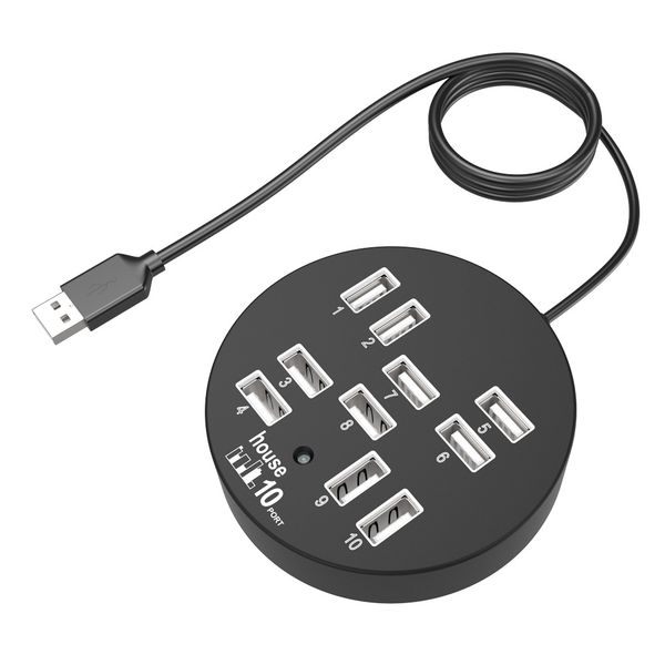 10-Port USB Hub with Cable