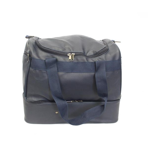Double Decker Golf Duffel Bag Navy Leather