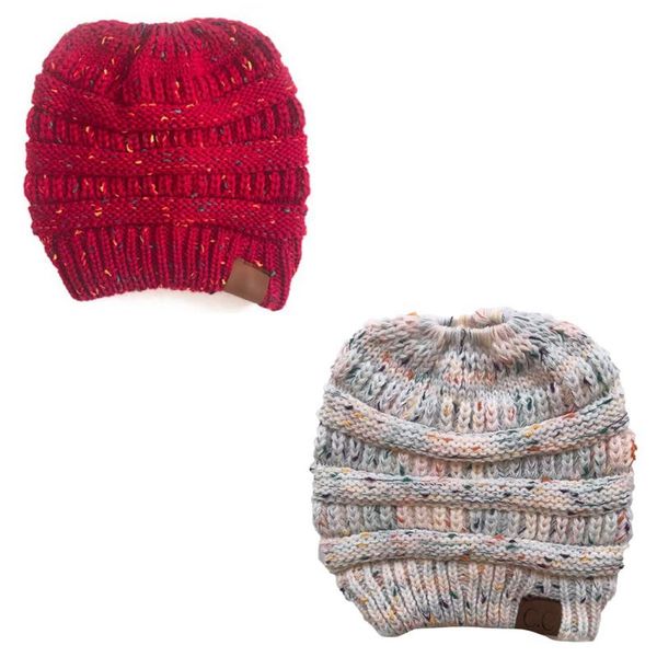 Ponytail Beanie 2 set Cerise &amp; Cream