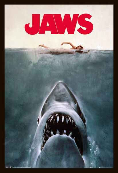 Jaws - Key Art Poster with Black Frame