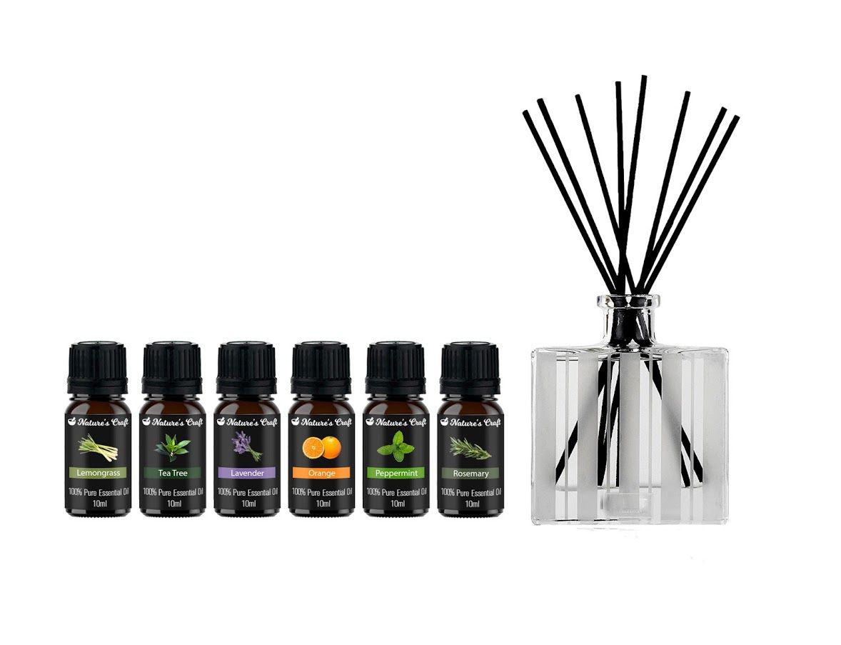 Nature's Craft Essential Oil Gift 6 Pack With Free Diffuser Buy