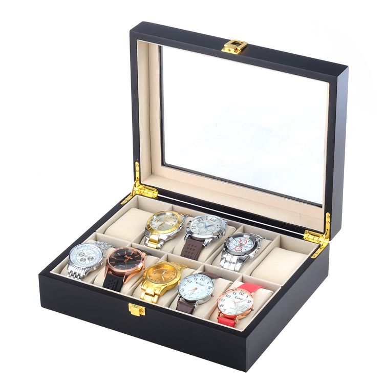 10 Grids Watch Box Black Shop Today. Get it Tomorrow!