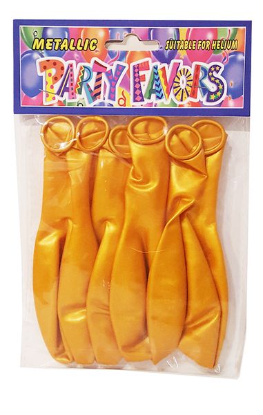 Metallic Gold Balloons - Pack of 6