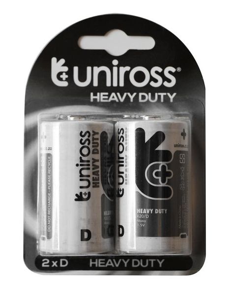 Uniross D Heavy Duty Batteries