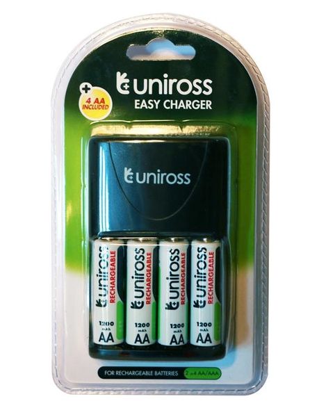 Uniross Charger &amp; AA Rechargeable Batteries