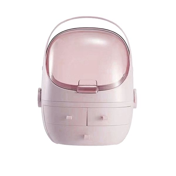 Large Acrylic Cosmetic Makeup Organizer - Pink