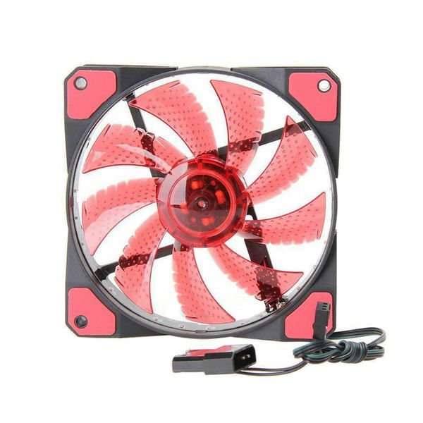 DIY 12cm Neon Clear PC Computer Case Cooling Fan Mod with LED Lights-Green
