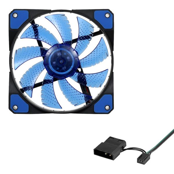 DIY 12cm Neon Clear PC Computer Case Cooling Fan Mod with LED Lights-Green