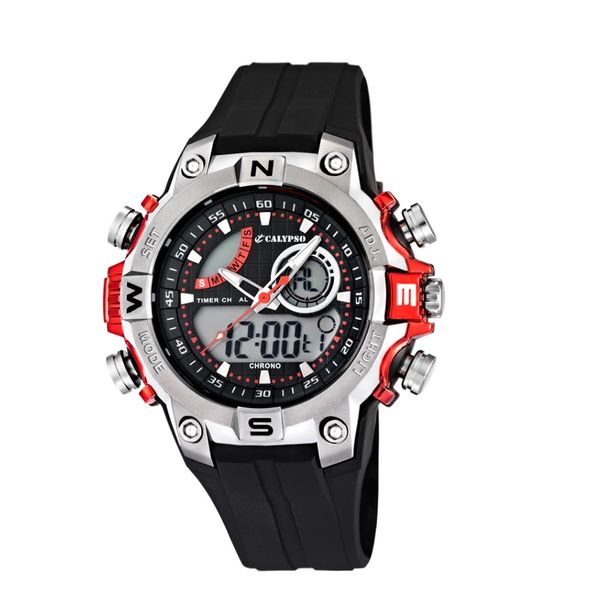 Calypso Digital &amp; Analog Mens Week Indicator Watch