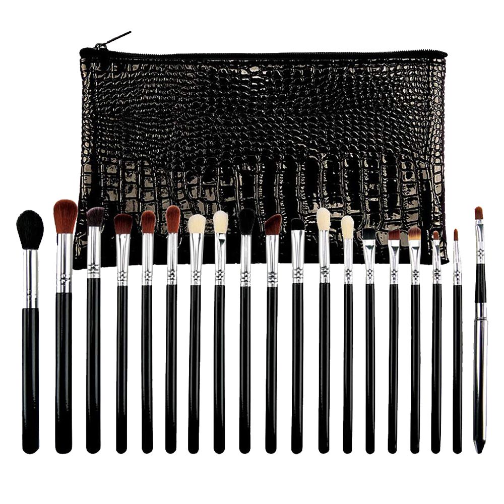 19 Pieces Colorful Pro Makeup Brushes Set With PU Carry Bag Shop