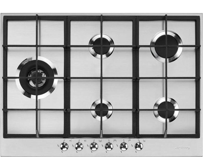 Smeg 75cm Stainless Steel Classic 5 Burner Gas Hob - PX375LSA