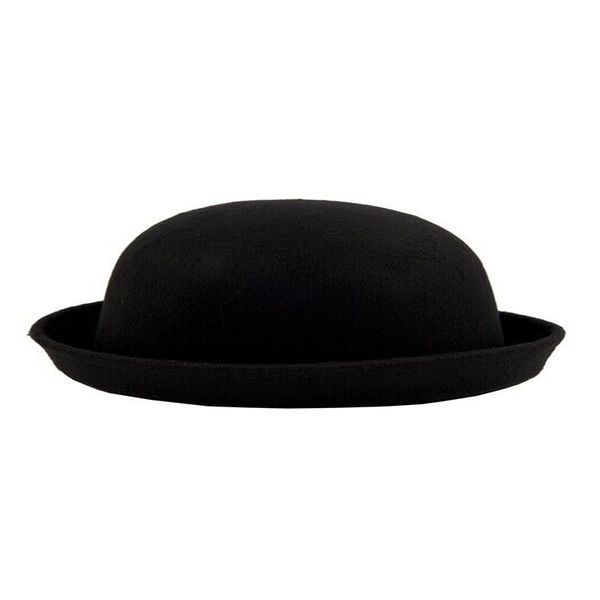 Bowler Cloche Fedora Derby Buckey Trilby Hat-Black