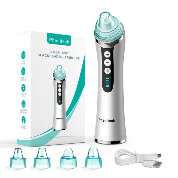 Phenitech Blackhead Suction Remover with 4 Interchangeable Heads
