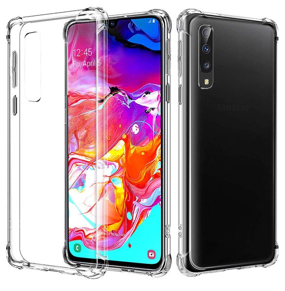 Boo Shockproof TPU Gel Cover for Samsung A70 - Clear