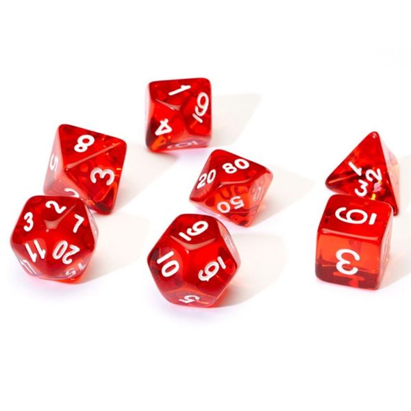 Sirius Dice - 7-set Translucent (red, white)