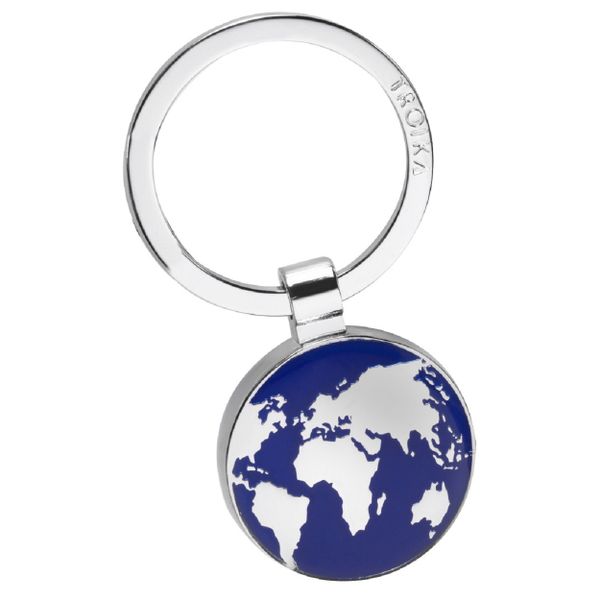 Troika Keyring Around The World - Silver And Blue