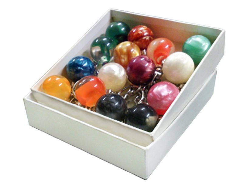 Pearl Keyrings (Key Chains) - Assorted Colours - Pack of 15